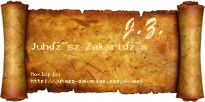 Juhász Zakariás névjegykártya